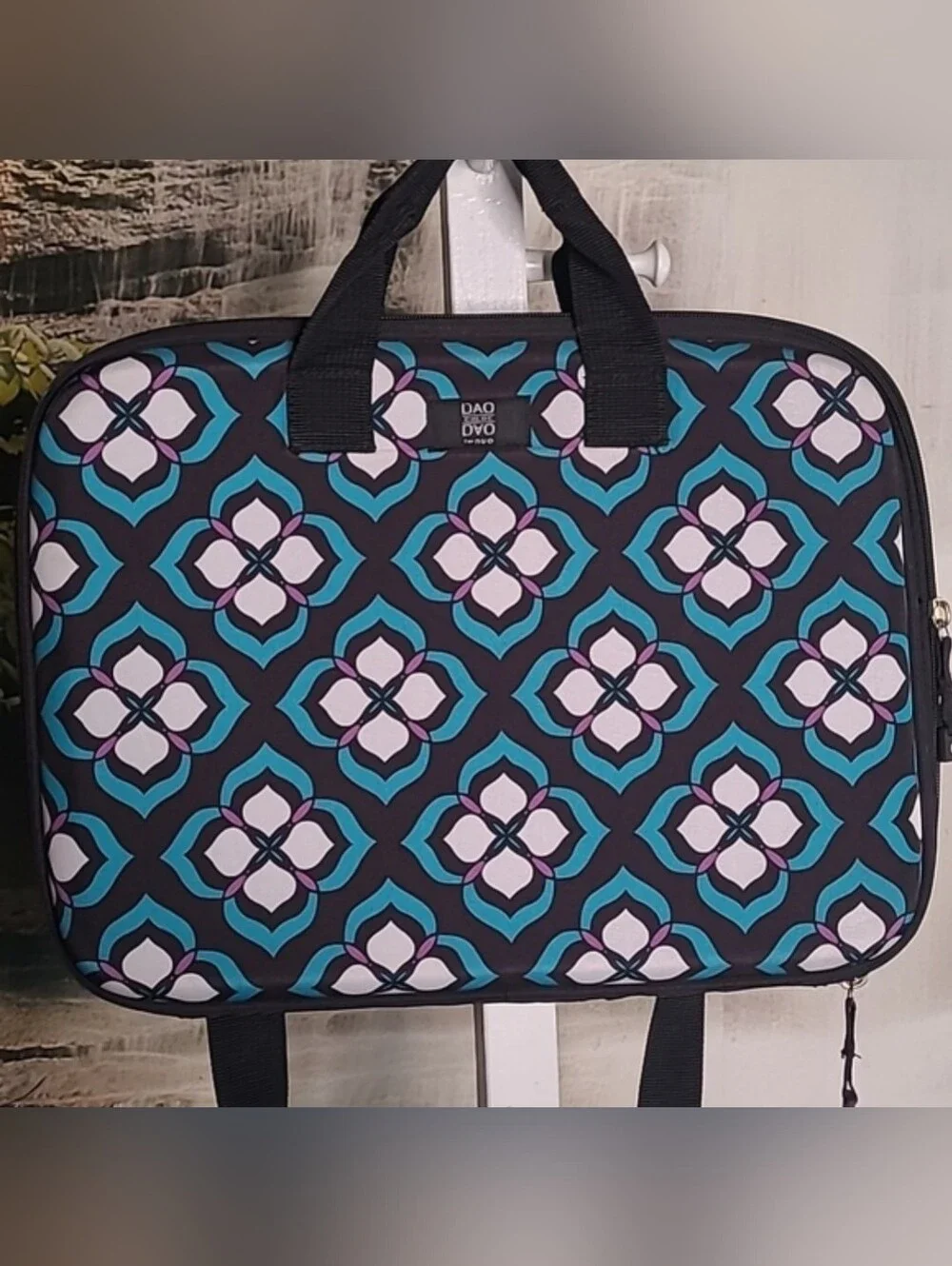 Nuo Chloe Dao laptop luggage carrying case bag slim blue lotus